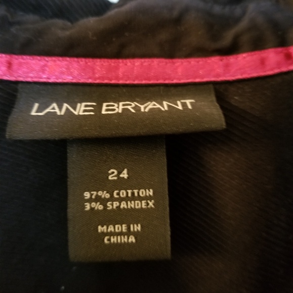 Lane Bryant 24 Black Long Sleeve Blouse - Picture 2 of 4